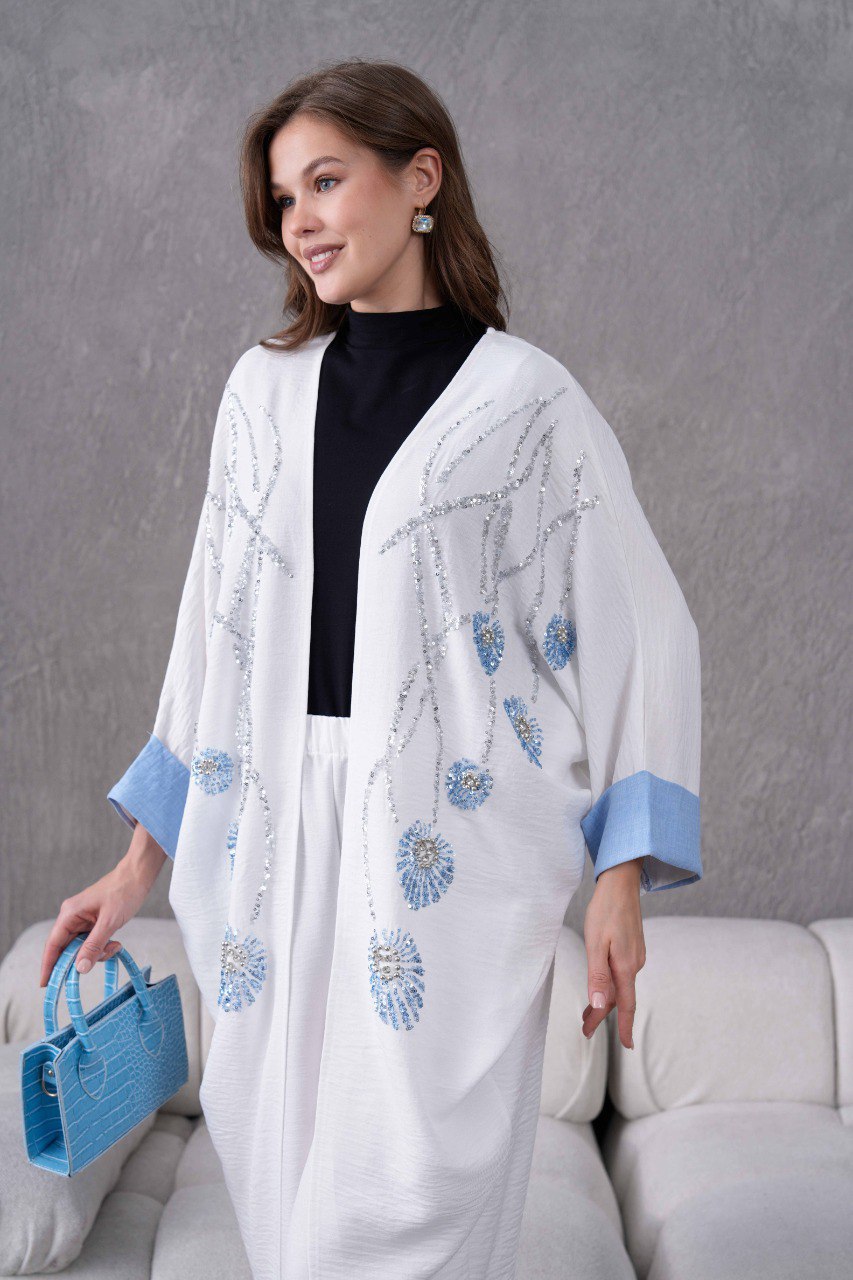 Ensemble Kimono 2 Pièces à fleurs 3D REFWTR2025