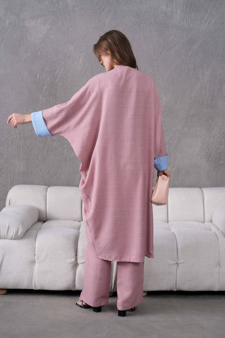 Ensemble Kimono 2 Pièces à fleurs 3D REFWTR2025