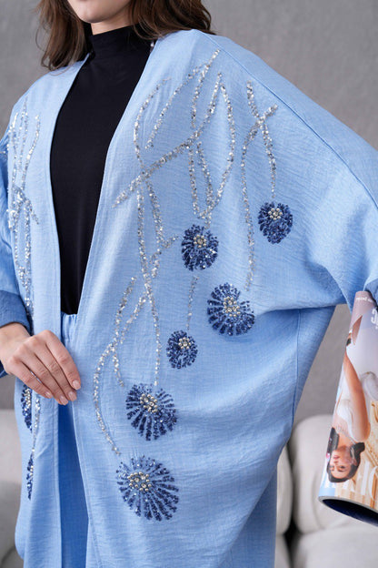 Ensemble Kimono 2 Pièces à fleurs 3D REFWTR2025