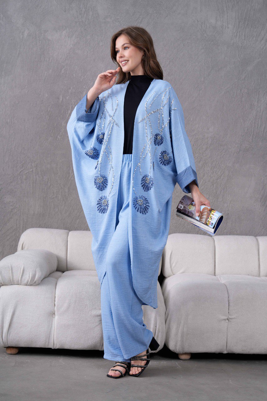 Ensemble Kimono 2 Pièces à fleurs 3D REFWTR2025