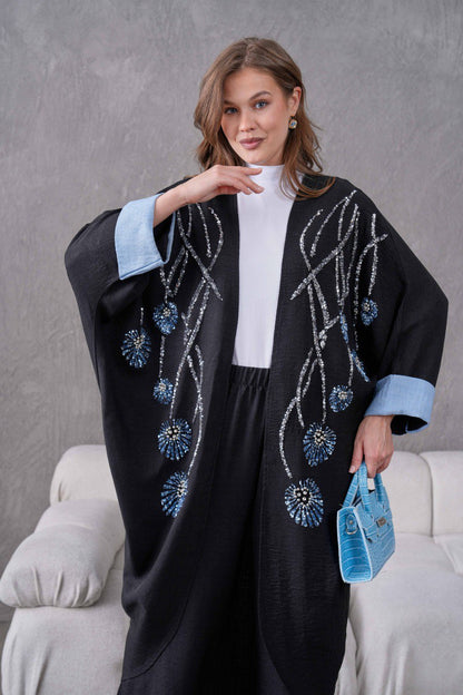 Ensemble Kimono 2 Pièces à fleurs 3D REFWTR2025