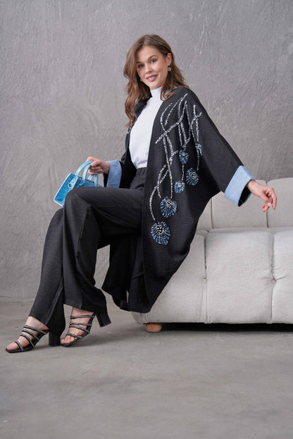 Ensemble Kimono 2 Pièces à fleurs 3D REFWTR2025