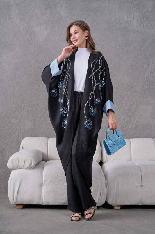 Ensemble Kimono 2 Pièces à fleurs 3D REFWTR2025