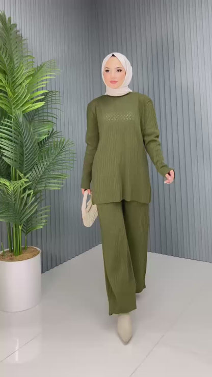 Ensemble 2 Pièces en Tricot Taille Standard Réf8EFSUN